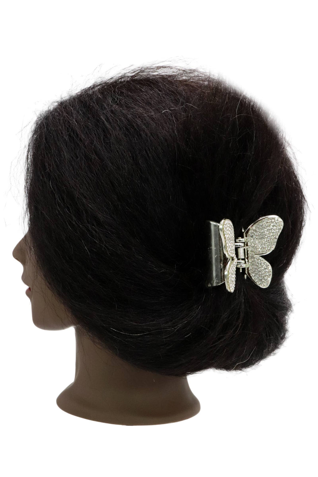 Butterfly Rhinestone Metallic Gloss Hair Claw