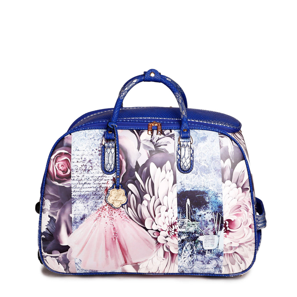 Arosa Elegant Floral Voyage wheeled Duffle  Bag Set[2pcs]