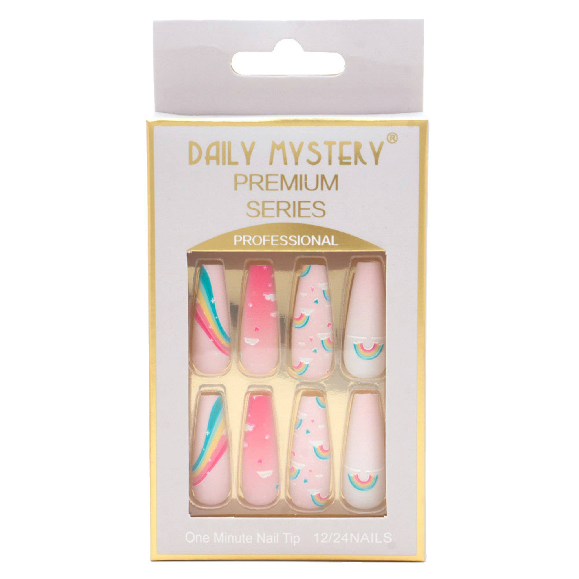 RAINBOW PATTERN NAIL TIPS, JBS 0011