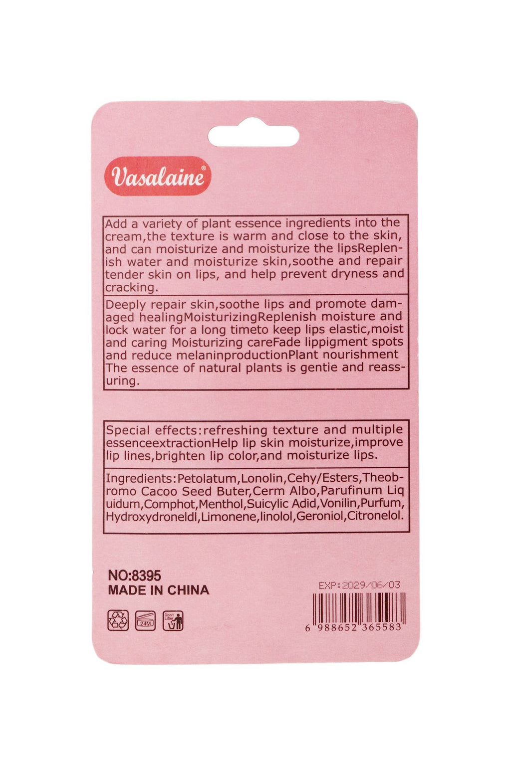 Strawberry Scented Gel Lip Balm Squeeze Tube -