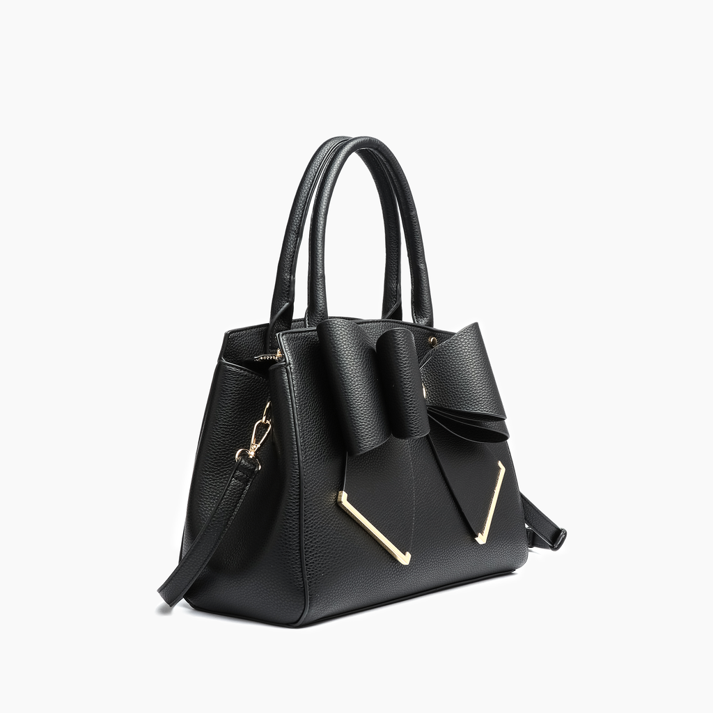 Poppy Bowtie Structured Top Handle Spring Shoulder Bag