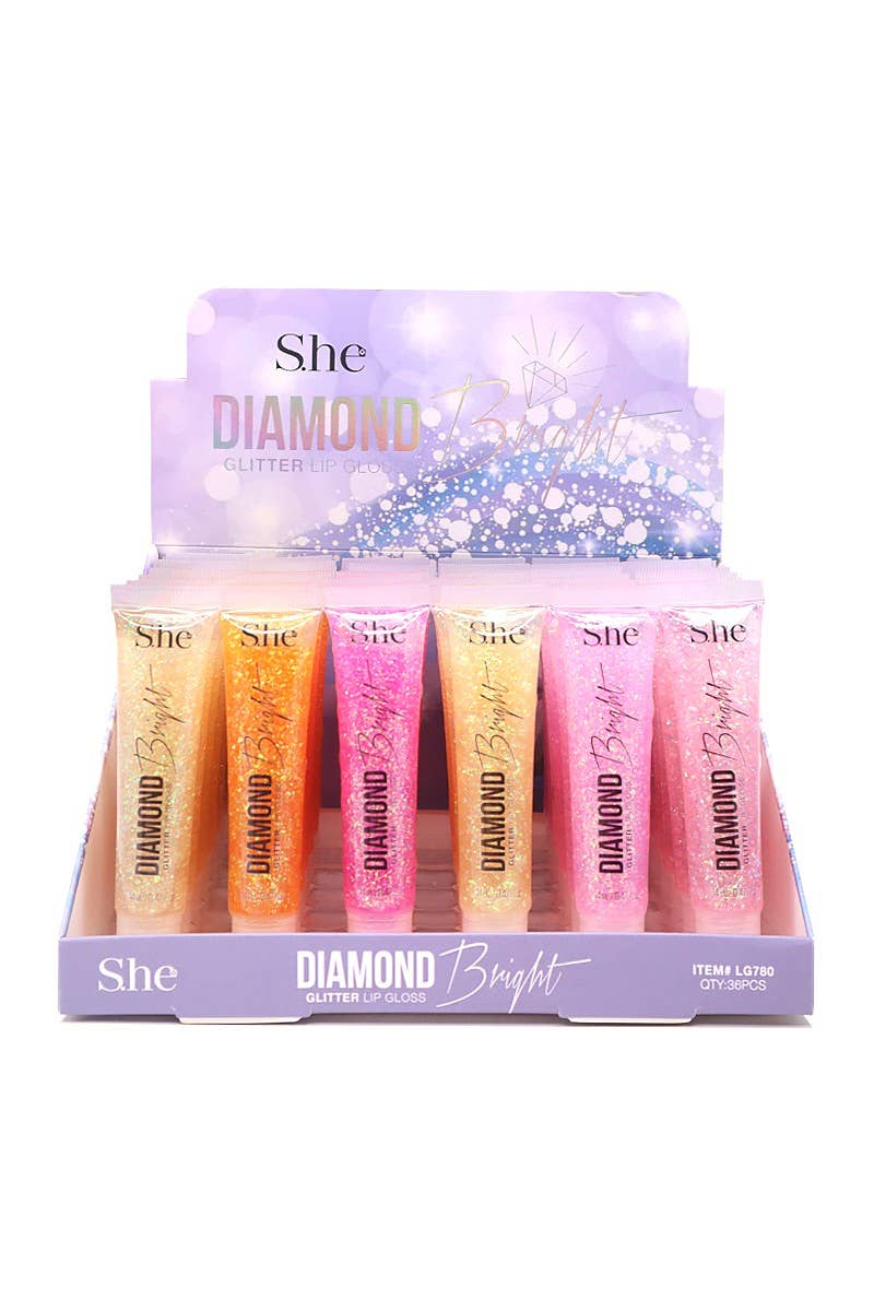 Makeup She LG780 Diamond Bright Glitter Lip Gloss