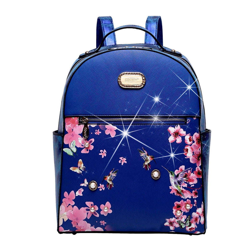 Brangio Italy Vintage Floral & Hummingbird Backpack