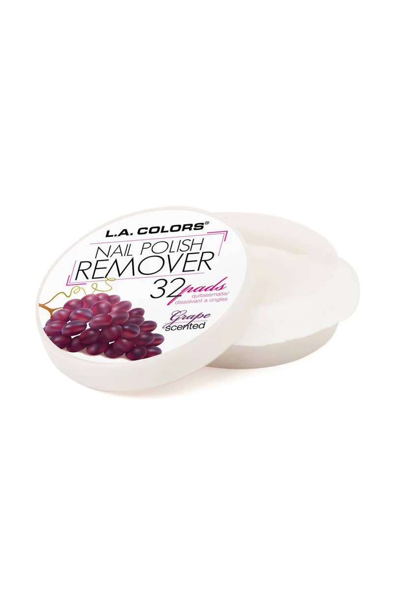 LA Colors CNR963 Grape Nail Polish Remover 32 Pads -