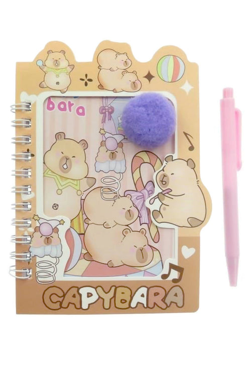 Capybara 50-page Notebook With Pen - 12 Pcs