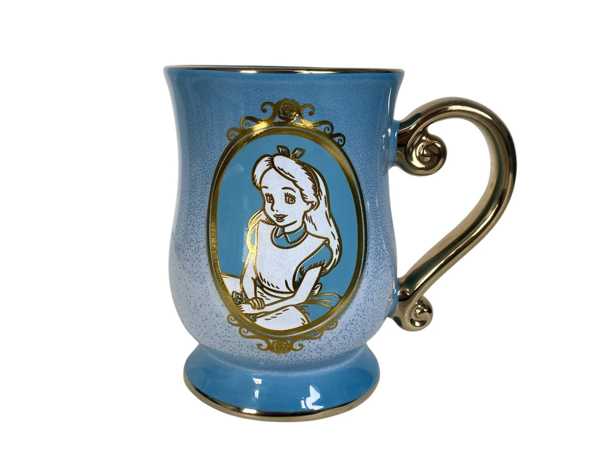 Alice in Wonderland Foil Embossed 17.5oz Footed Ceramic Mug