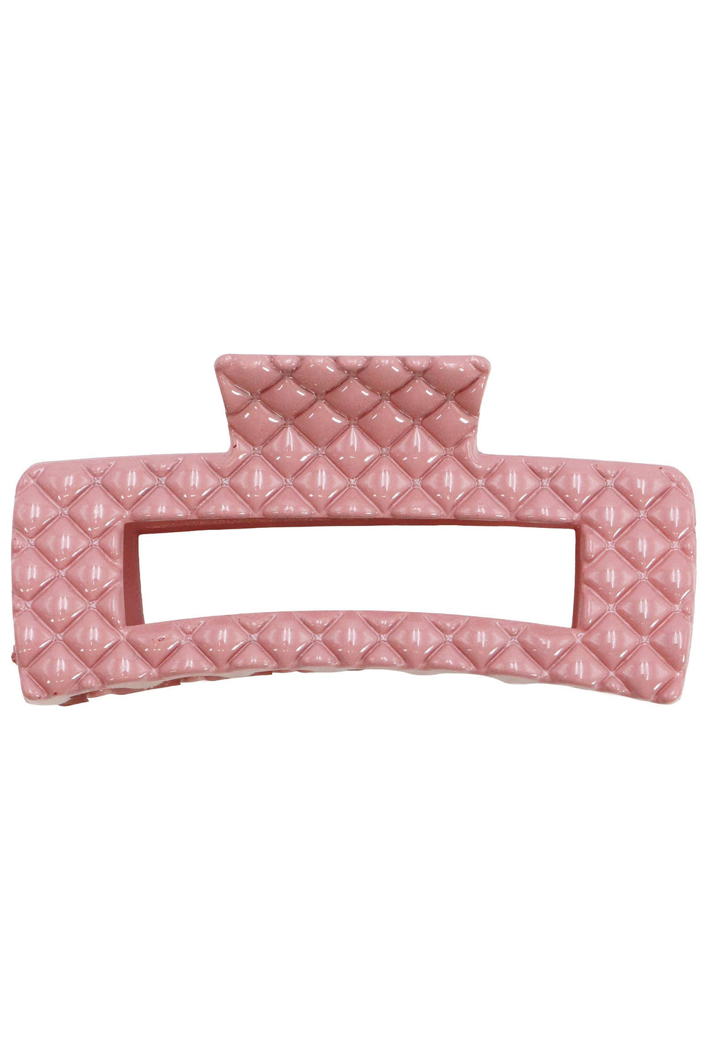 Berry Neutrals Glossy Diamond Emboss Hair Claw