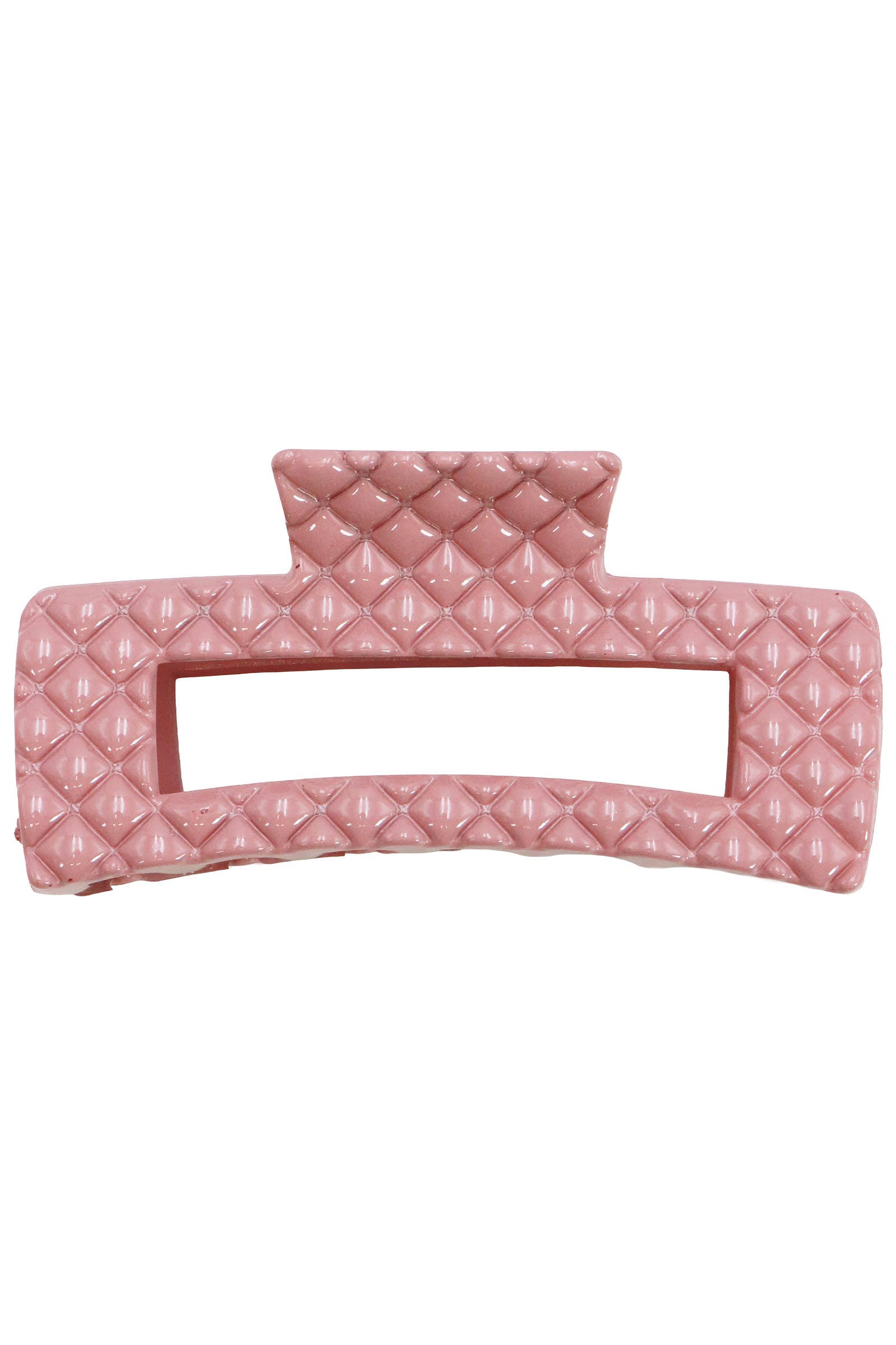 Berry Neutrals Glossy Diamond Emboss Hair Claw