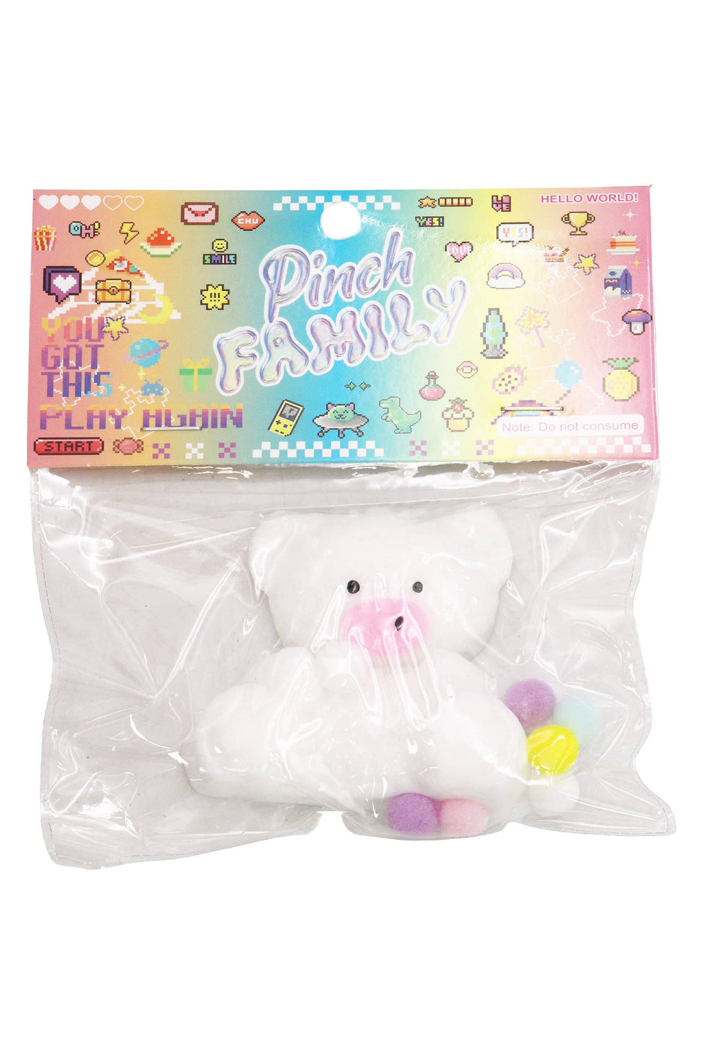Colorful Teddy Bear Sticky Mochi Squishy Bag