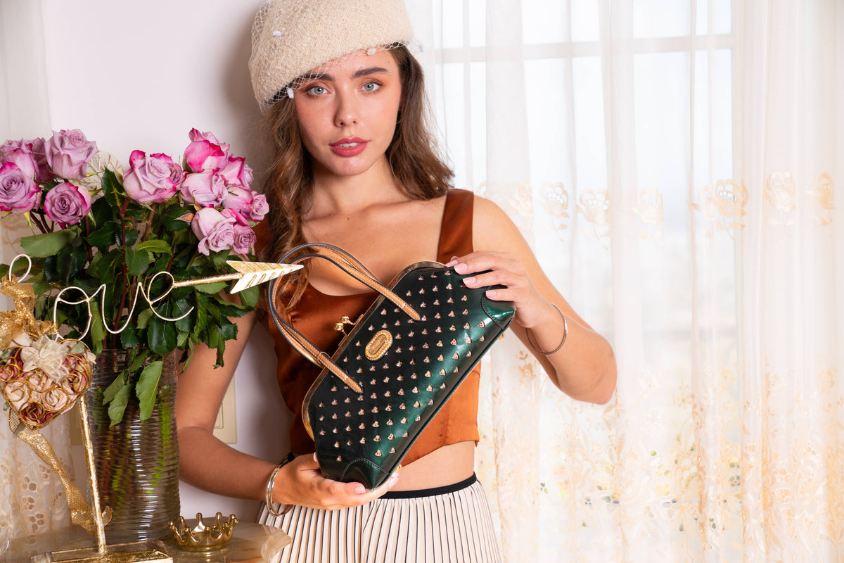 Brangio Italy Heart Studs Handbag & Crossbody Bag