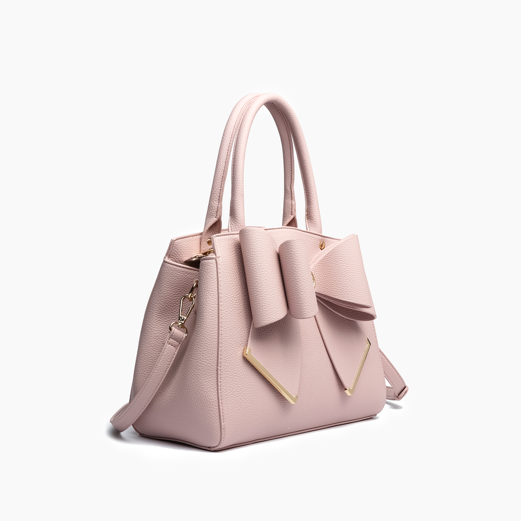 Poppy Bowtie Structured Top Handle Spring Shoulder Bag