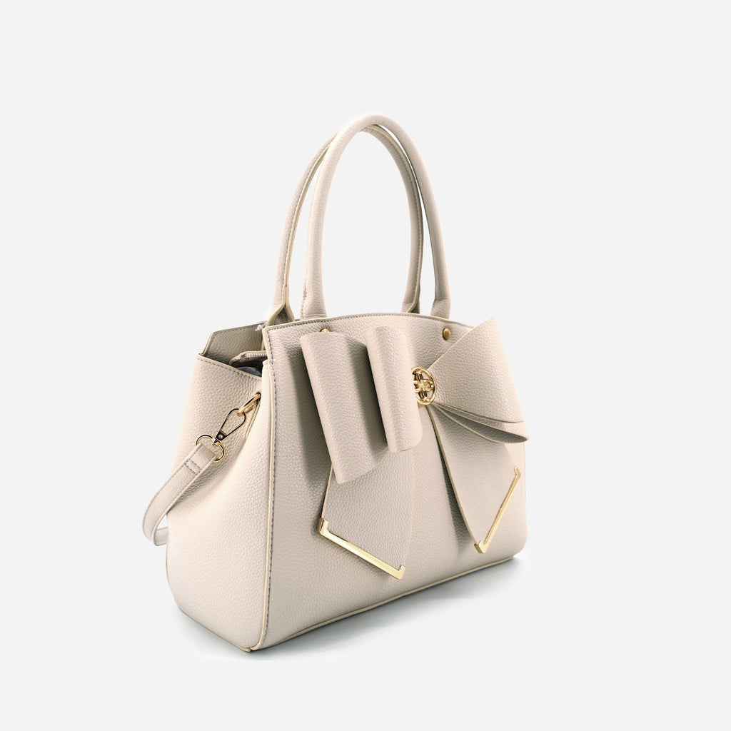 Poppy Bowtie Structured Top Handle Spring Shoulder Bag