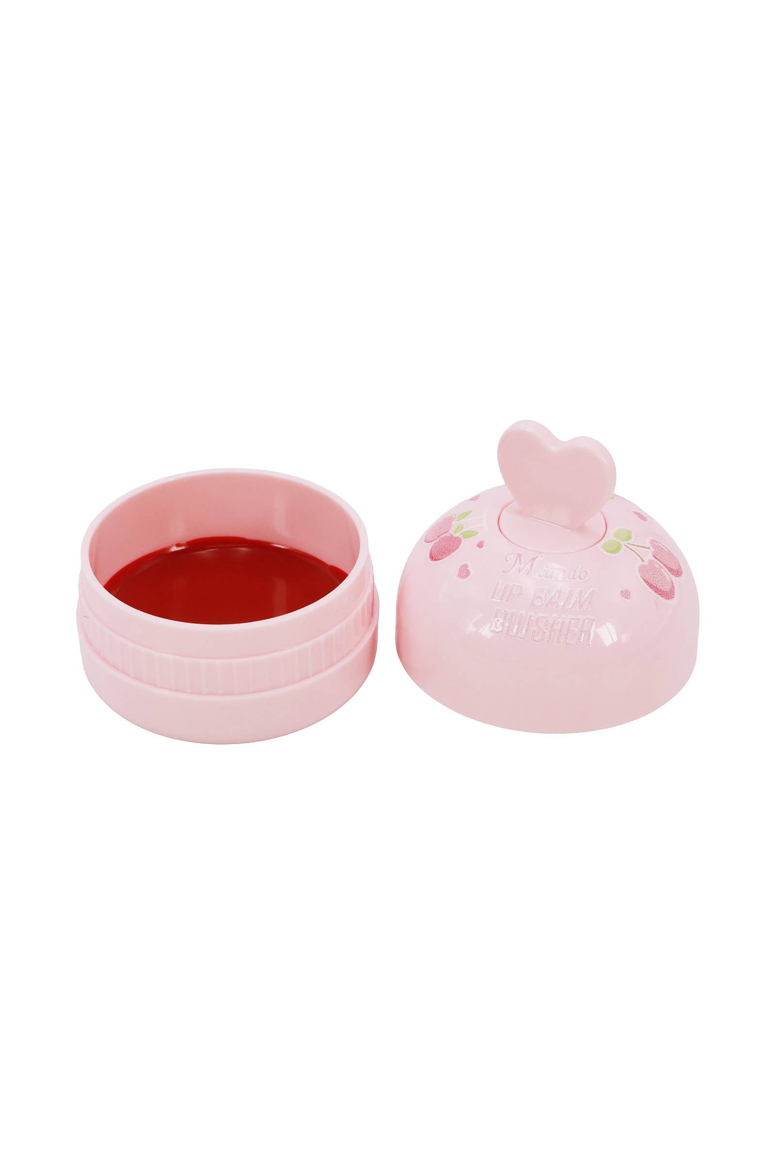 Cherry Heart Round Lip Balm Blusher