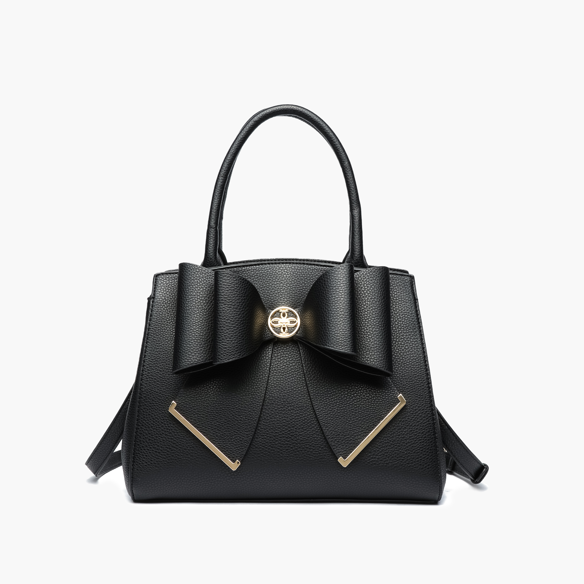 Poppy Bowtie Structured Top Handle Spring Shoulder Bag