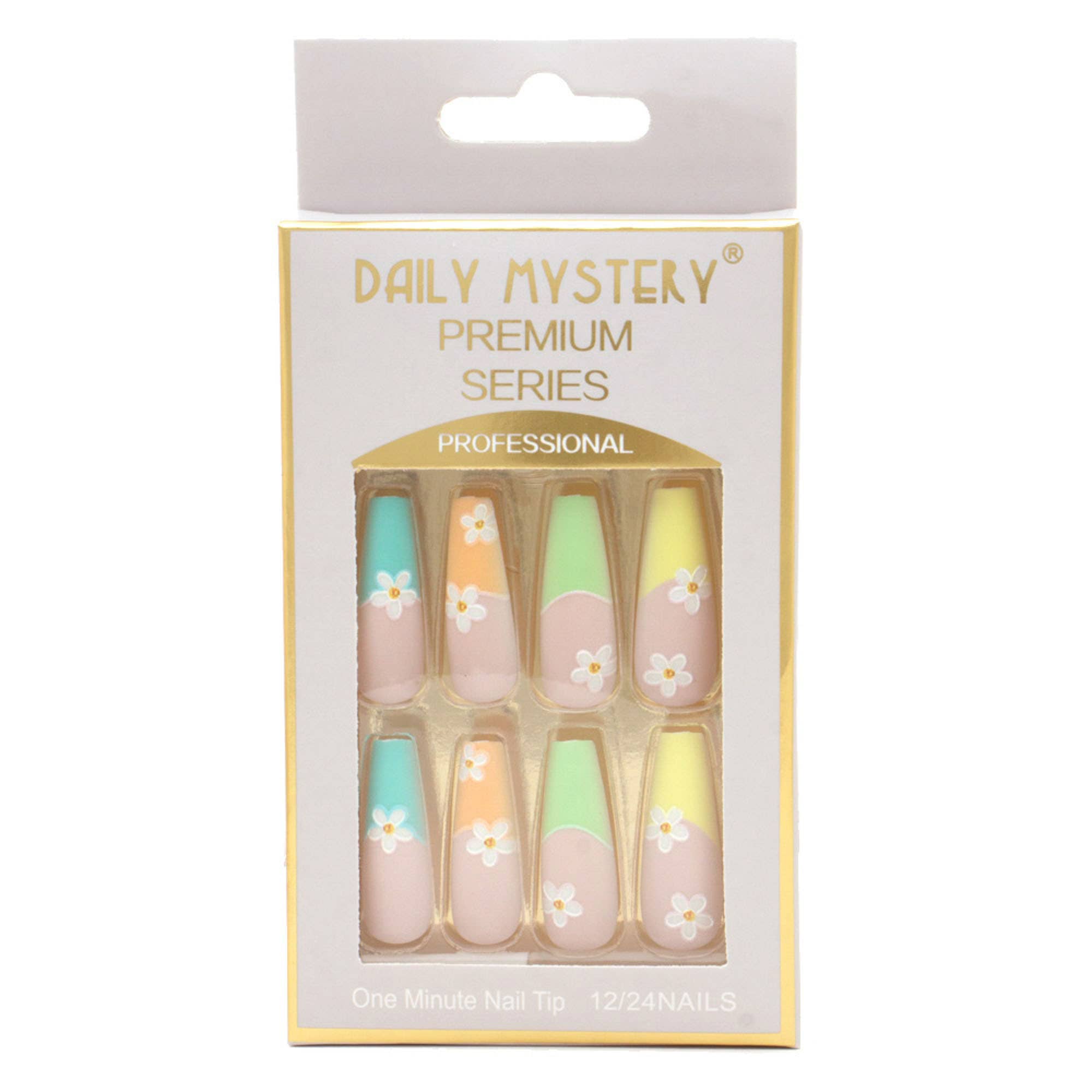 FLOWER PATTERN NAIL TIPS, JBS 0013