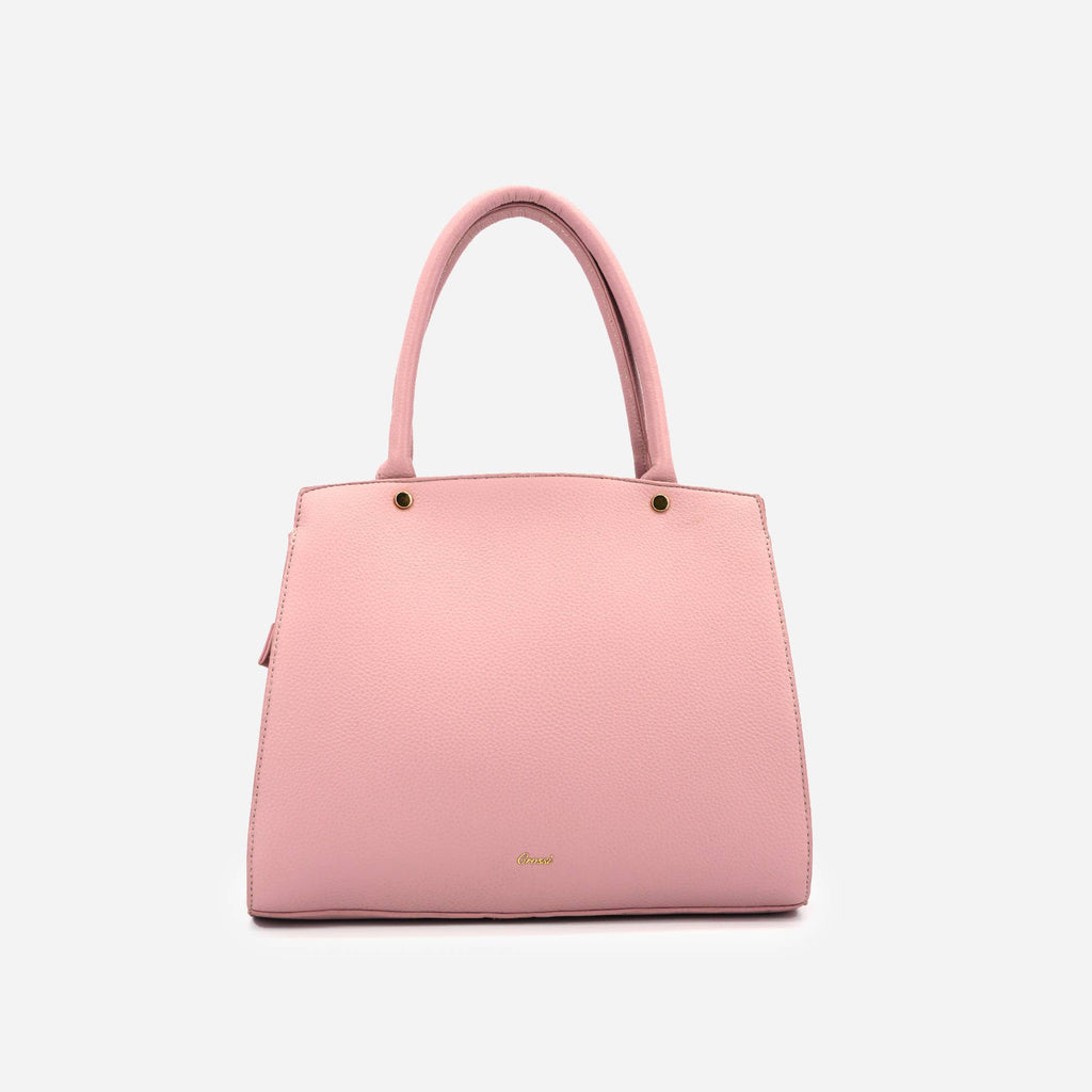 Cross Elegance Large Bow Vegan Leather Satchel Handbag