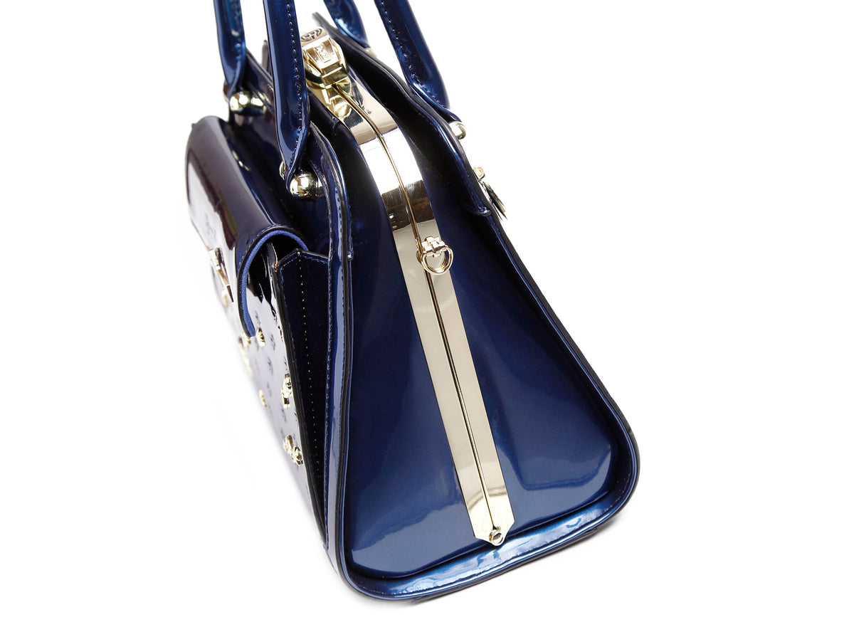 Brangio Italy Luxury Celestial Metallic Satchel Bag