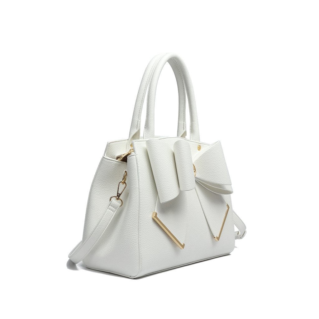 Poppy Bowtie Structured Top Handle Spring Shoulder Bag