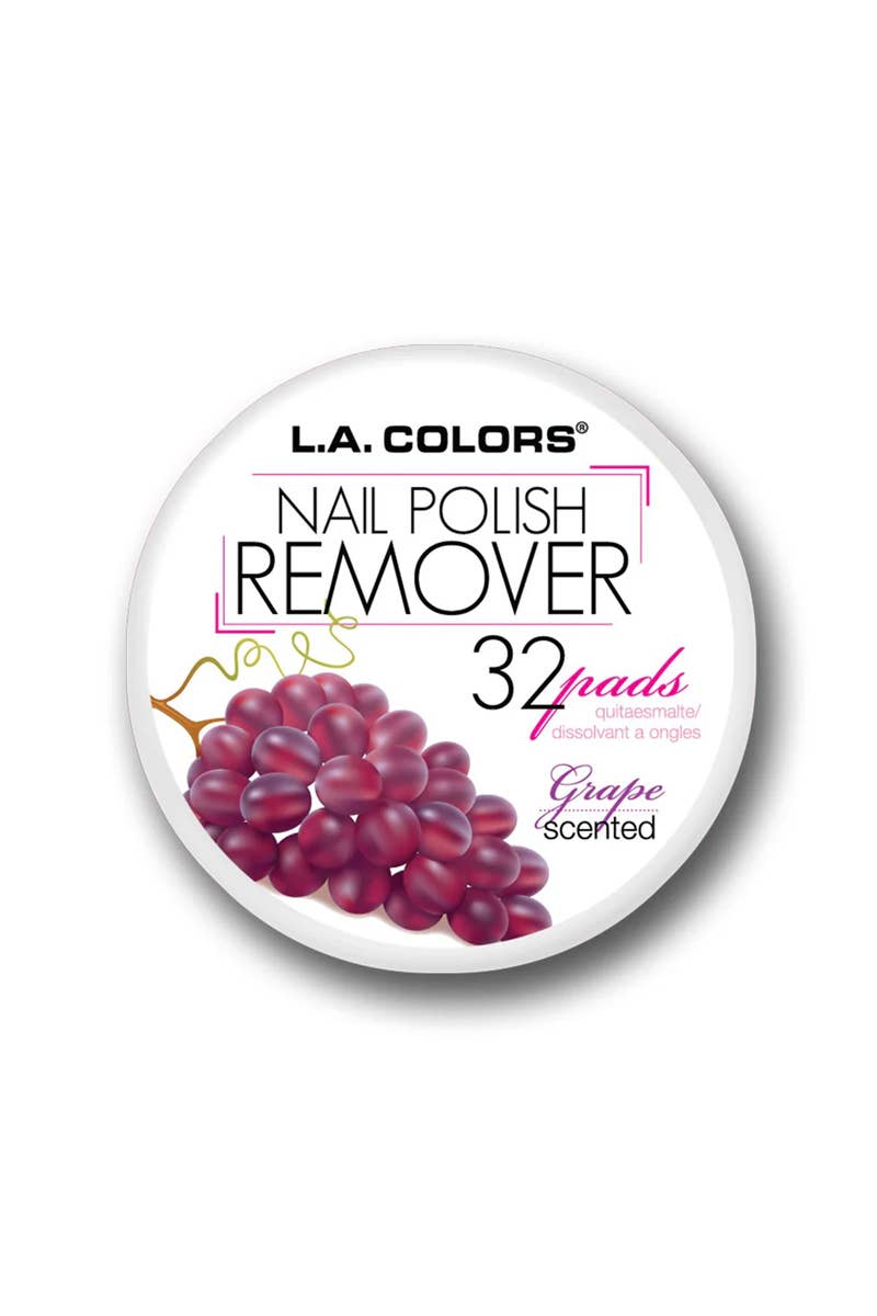 LA Colors CNR963 Grape Nail Polish Remover 32 Pads -