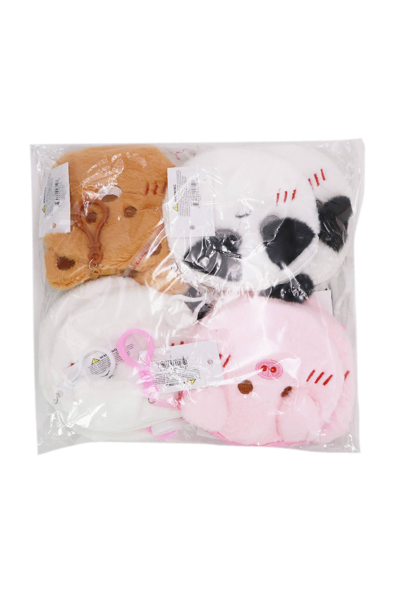 Cute Animals Fuzzy Plushie Coin Purse Bag