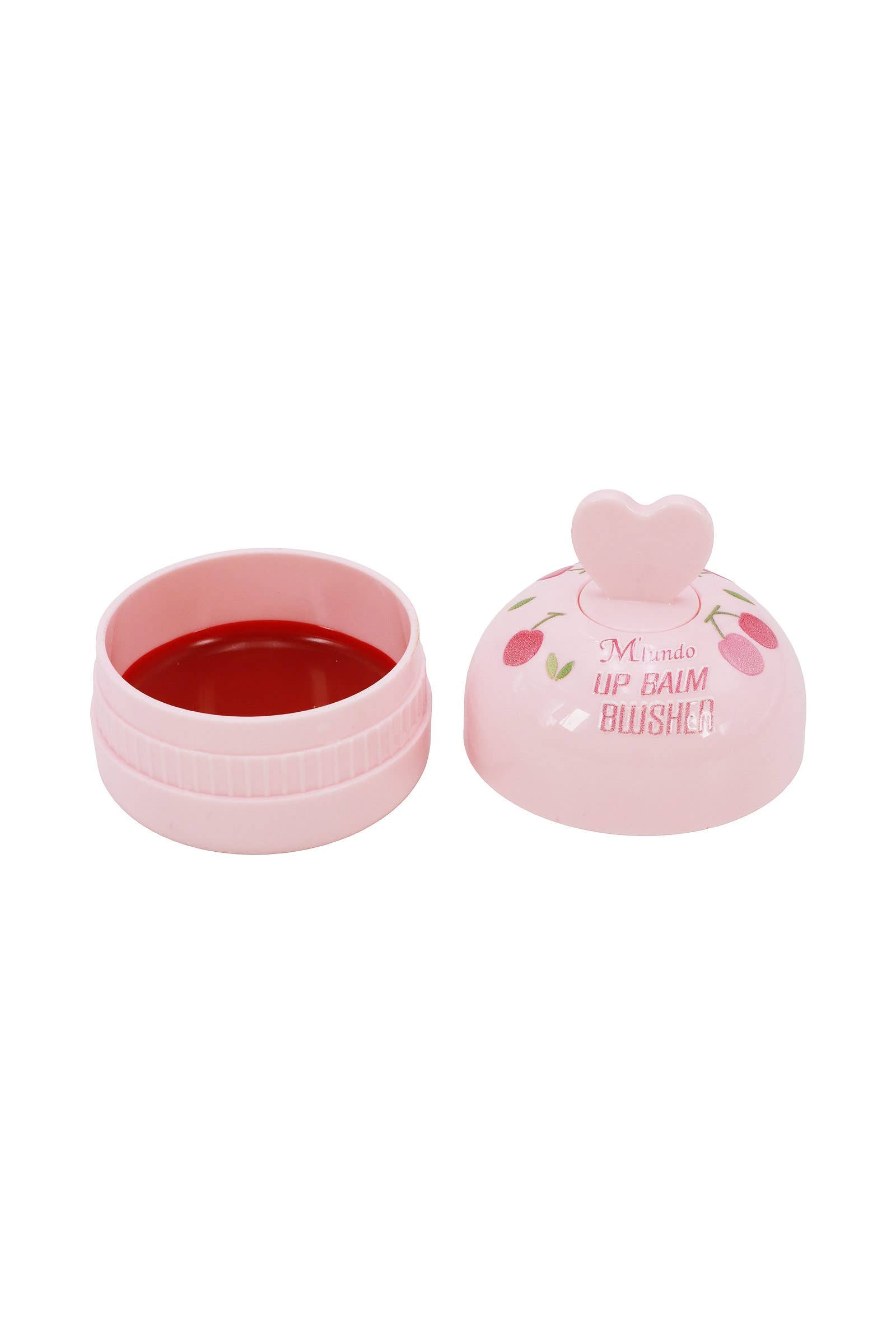 Cherry Heart Round Lip Balm Blusher