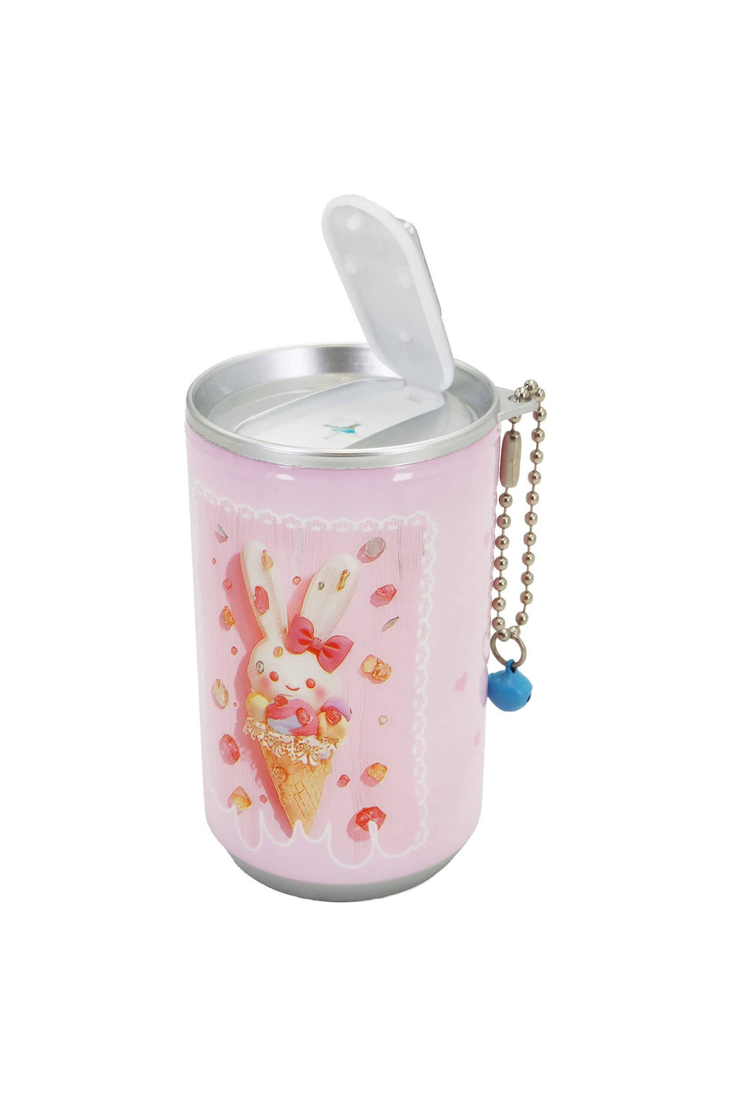 Bunny Rabbit Desserts Soda Pop Can Mini Wet Wipes Keychain