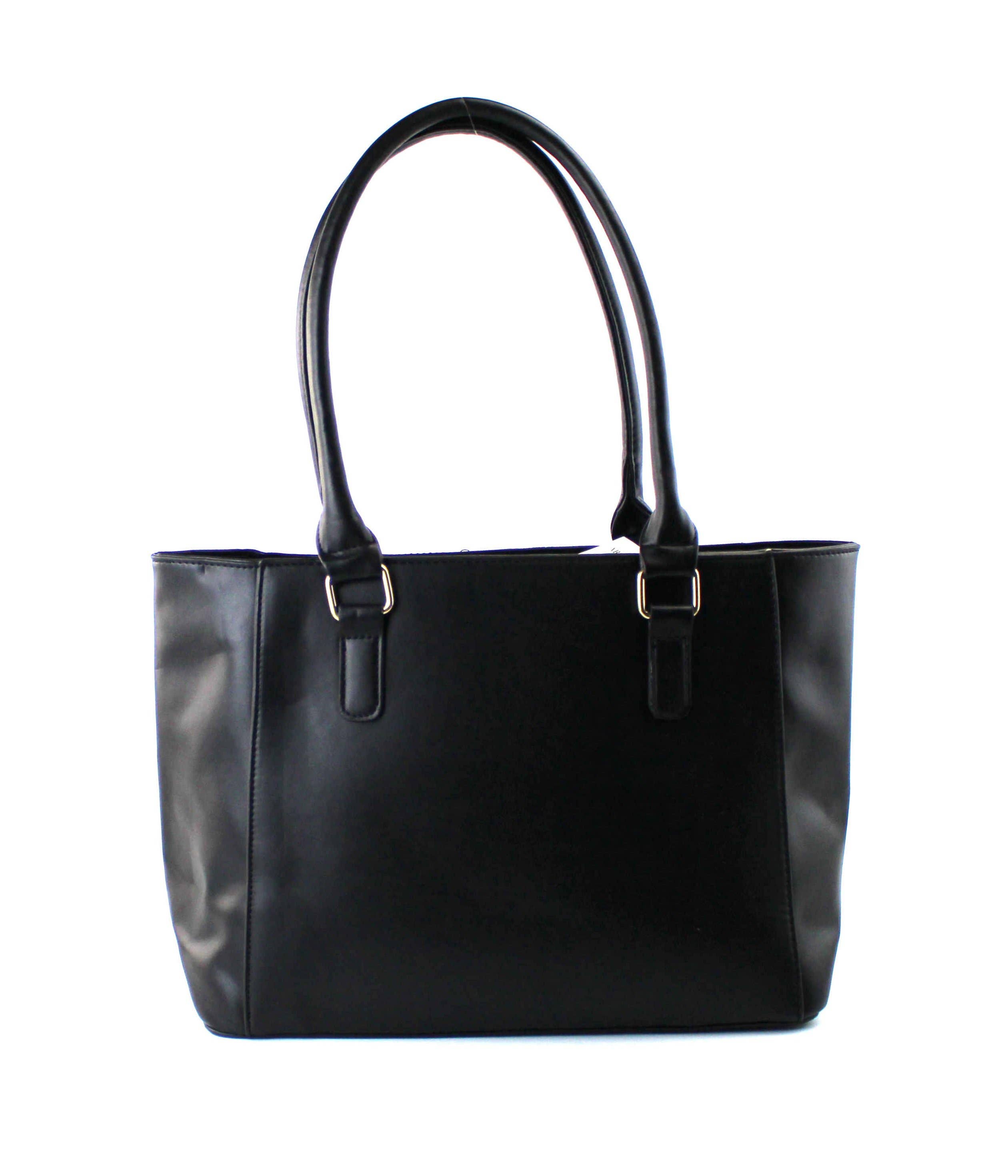 Quilted Satchel Set - 2-Piece Handbag with Matching Wristlet