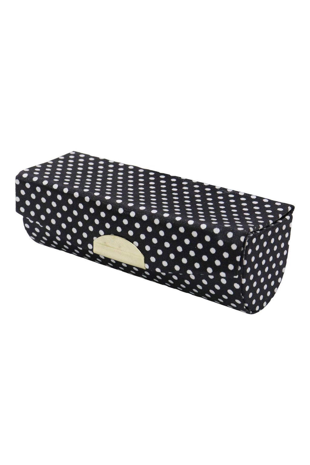 Retro Polka Dot Satin Lipstick Case W/ Mirror