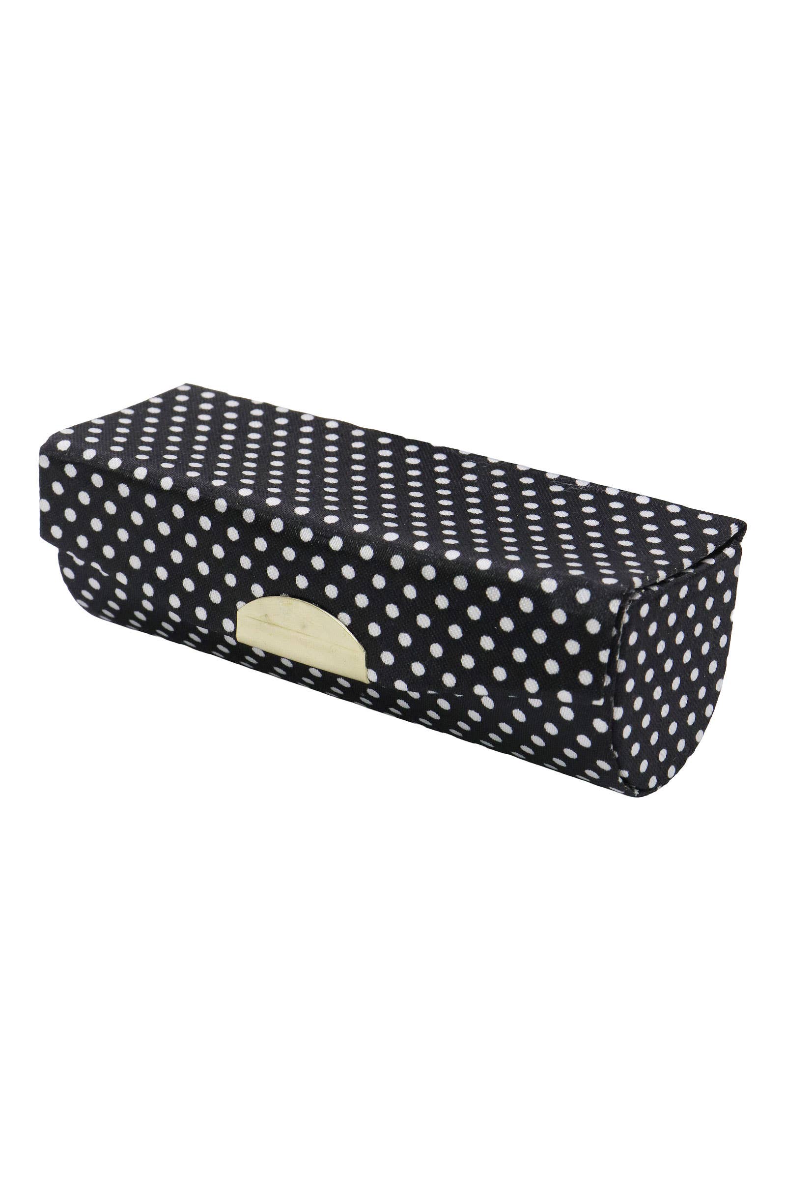Retro Polka Dot Satin Lipstick Case W/ Mirror