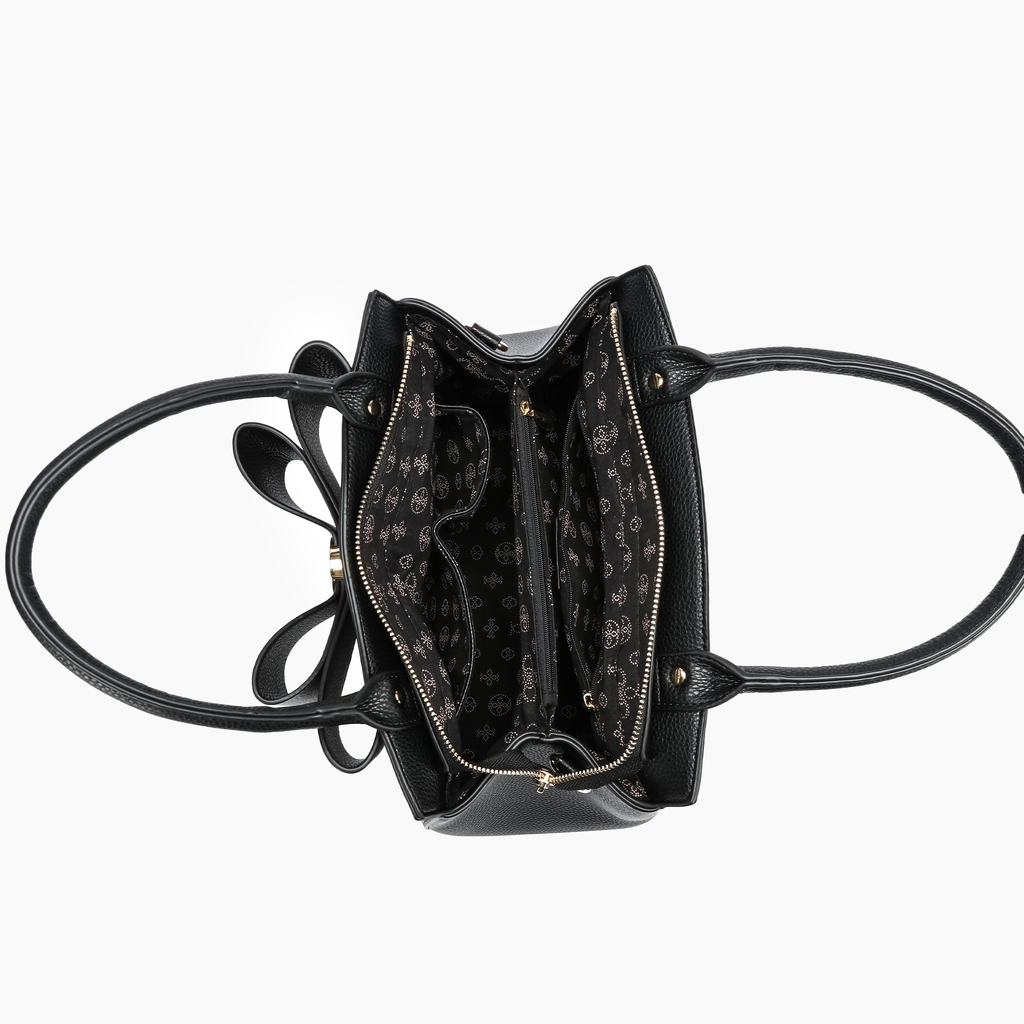 Poppy Bowtie Structured Top Handle Spring Shoulder Bag