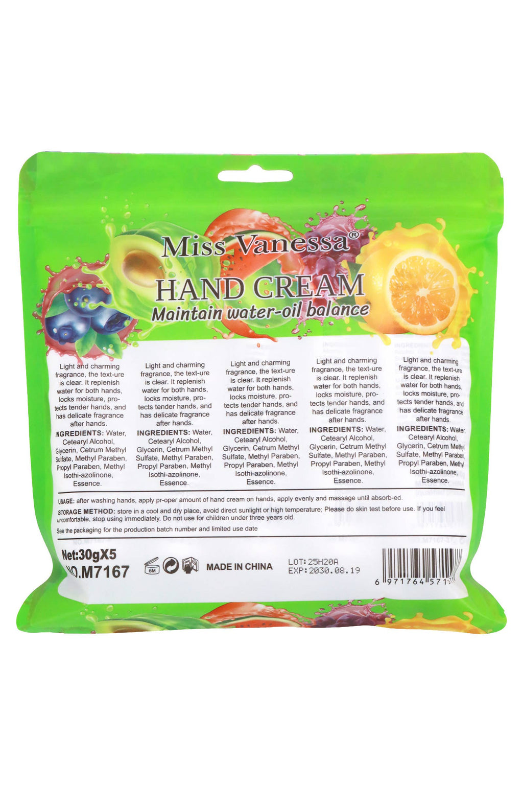 Fruit Squeeze-out Hand Cream - Set Of 5