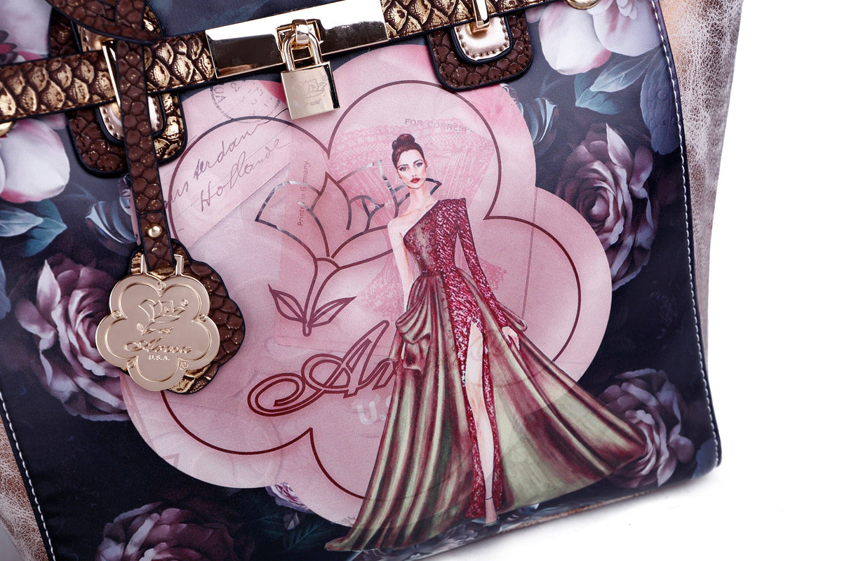 Arosa Sophisticated Floral Tote Bag