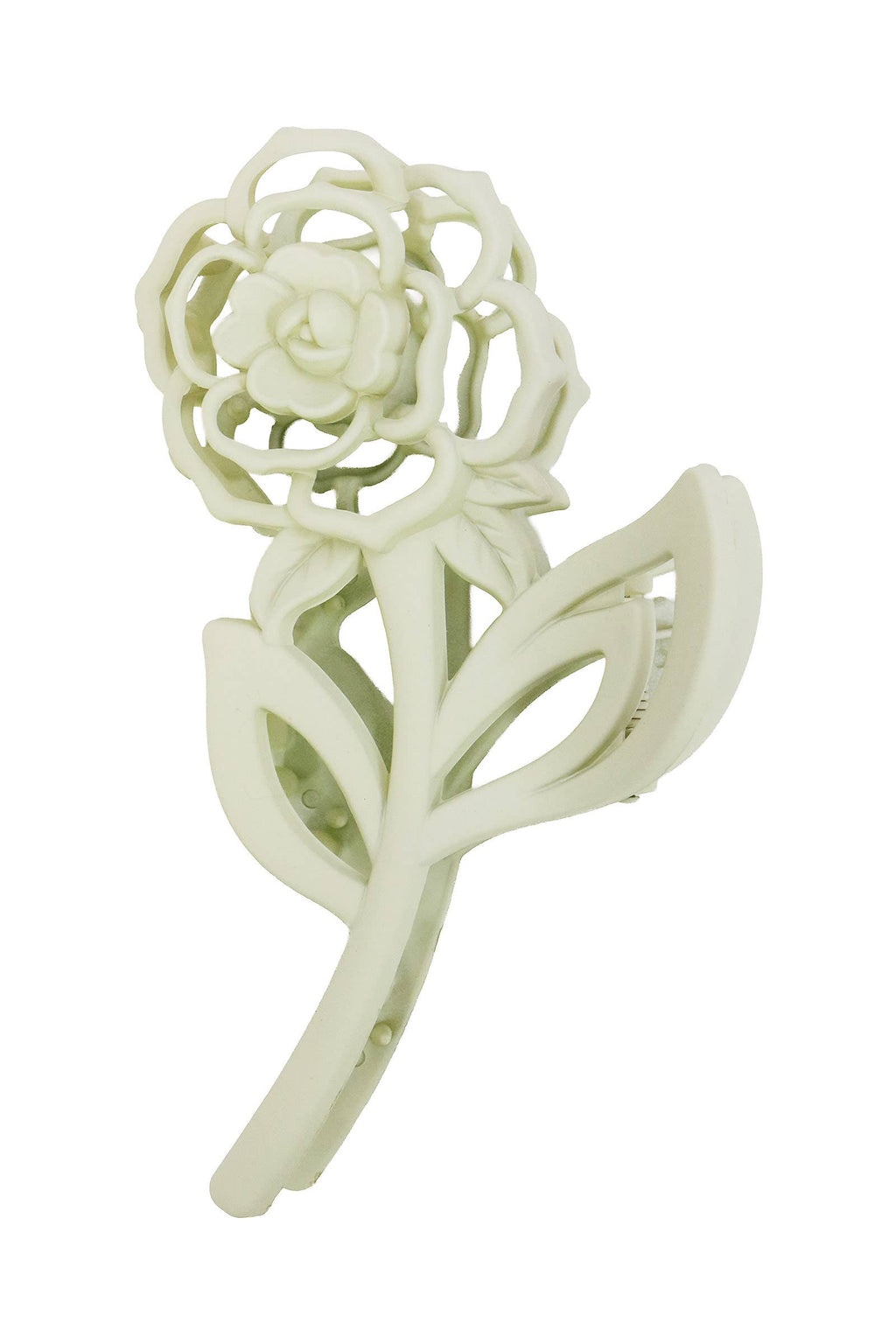 Matte Rose Flower Hollow Out Hair Claw