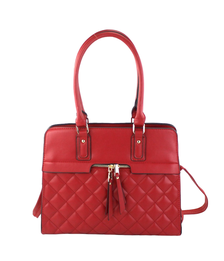 Chic Leather Satchel - Large Fashion Handbag