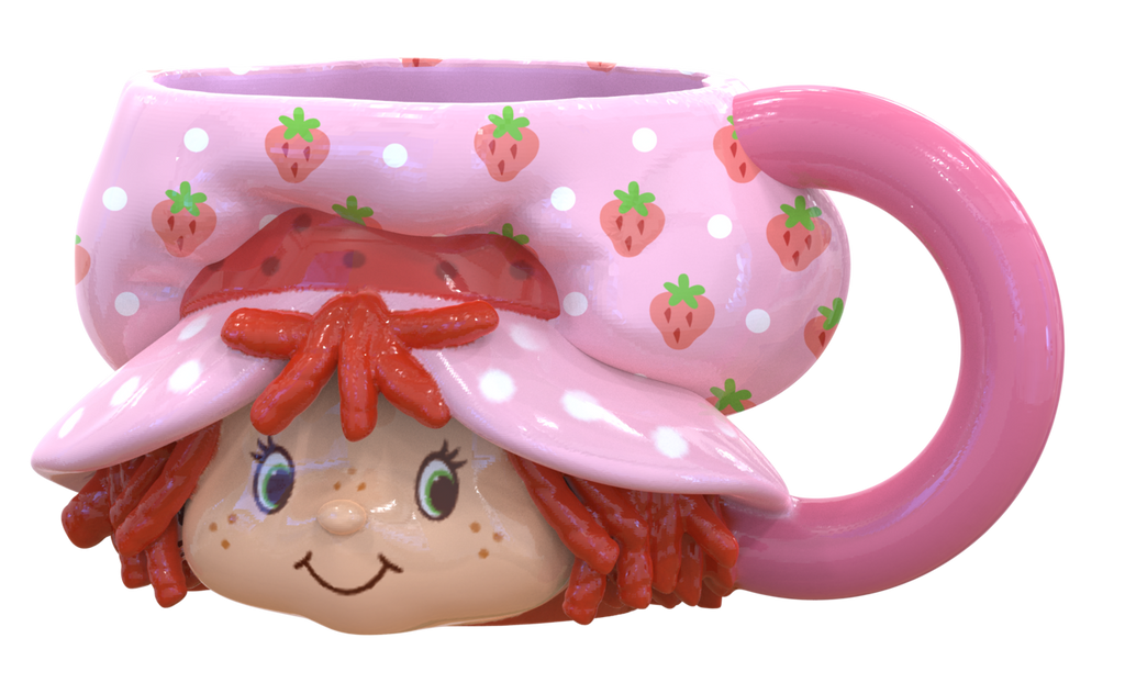 Strawberry Shortcake Head Ceramic 3D Sculpted Mug