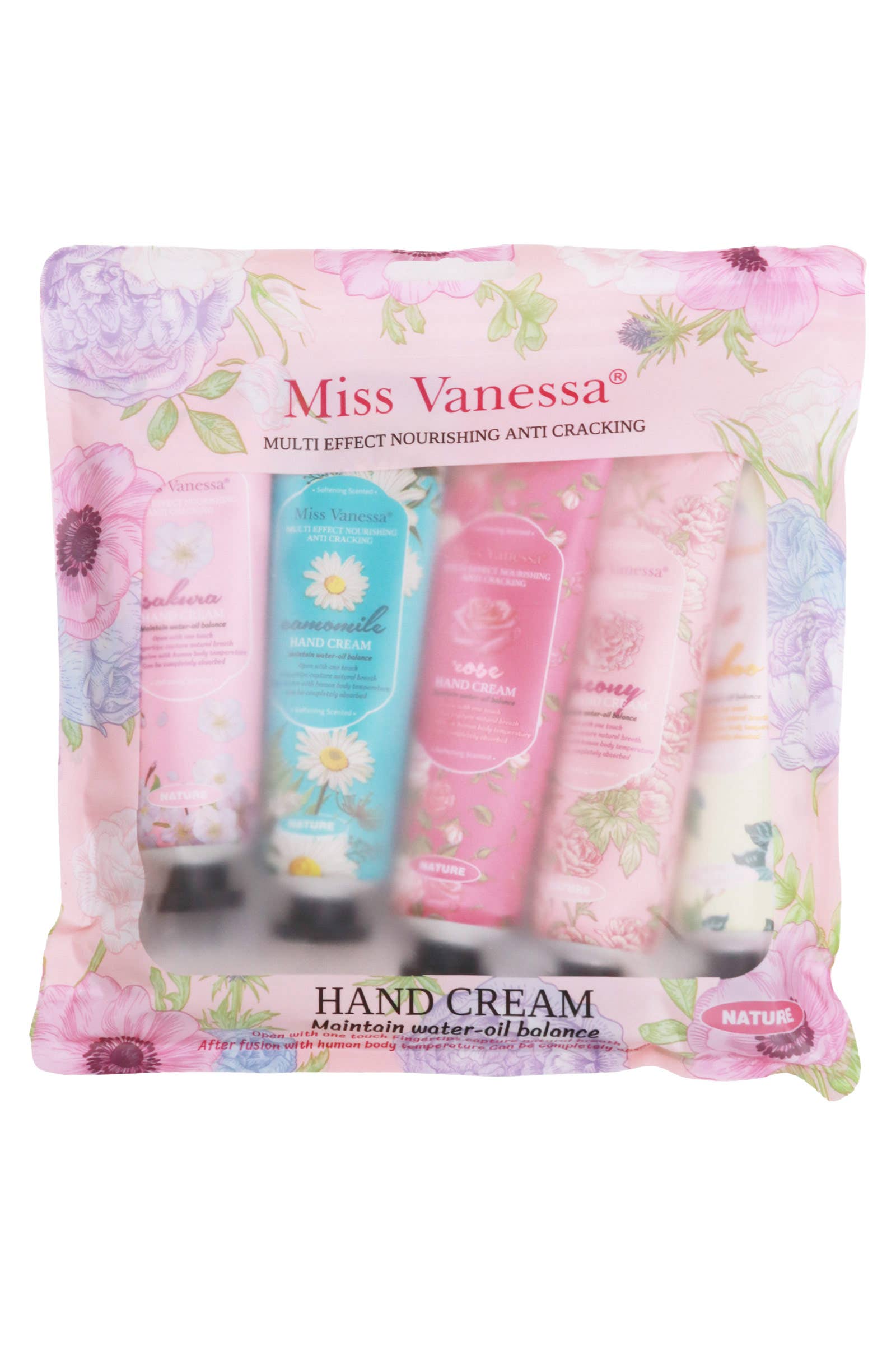 Floral Squeeze-out Hand Cream - Set Of 5