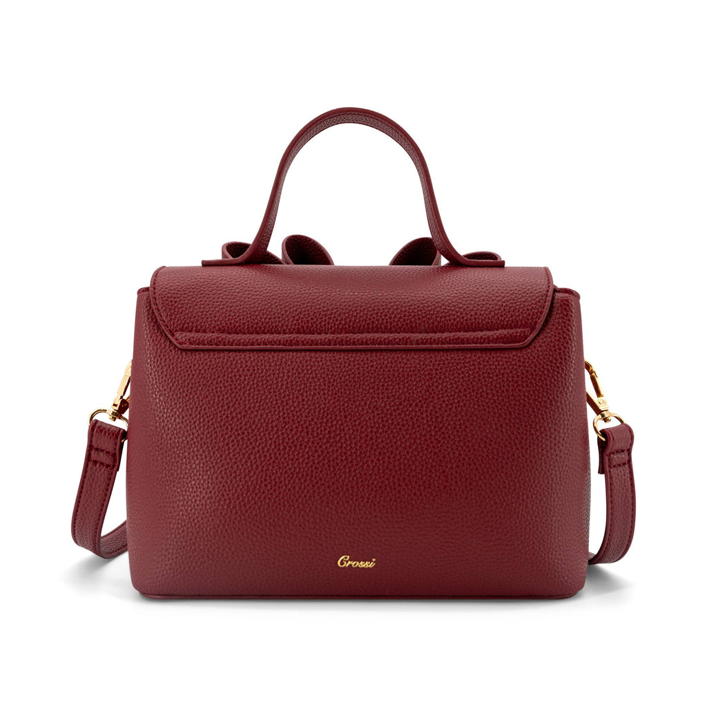 Linda Double Bow Vegan Leather Crossbody Bag