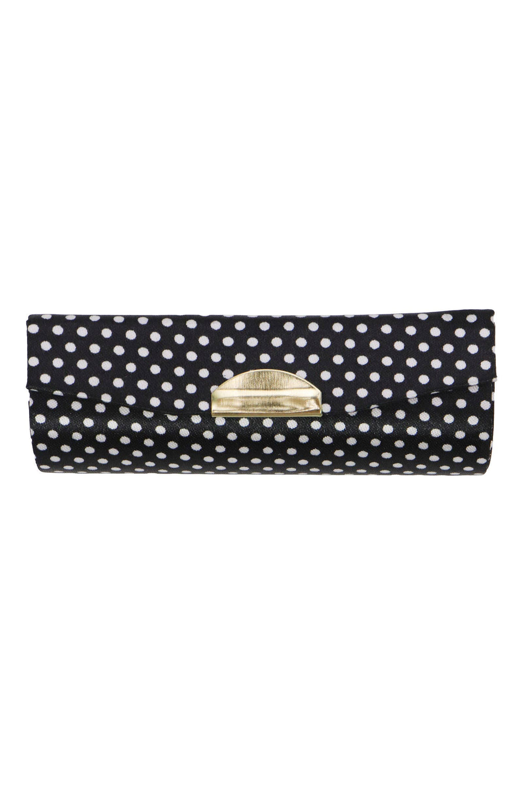 Retro Polka Dot Satin Lipstick Case W/ Mirror