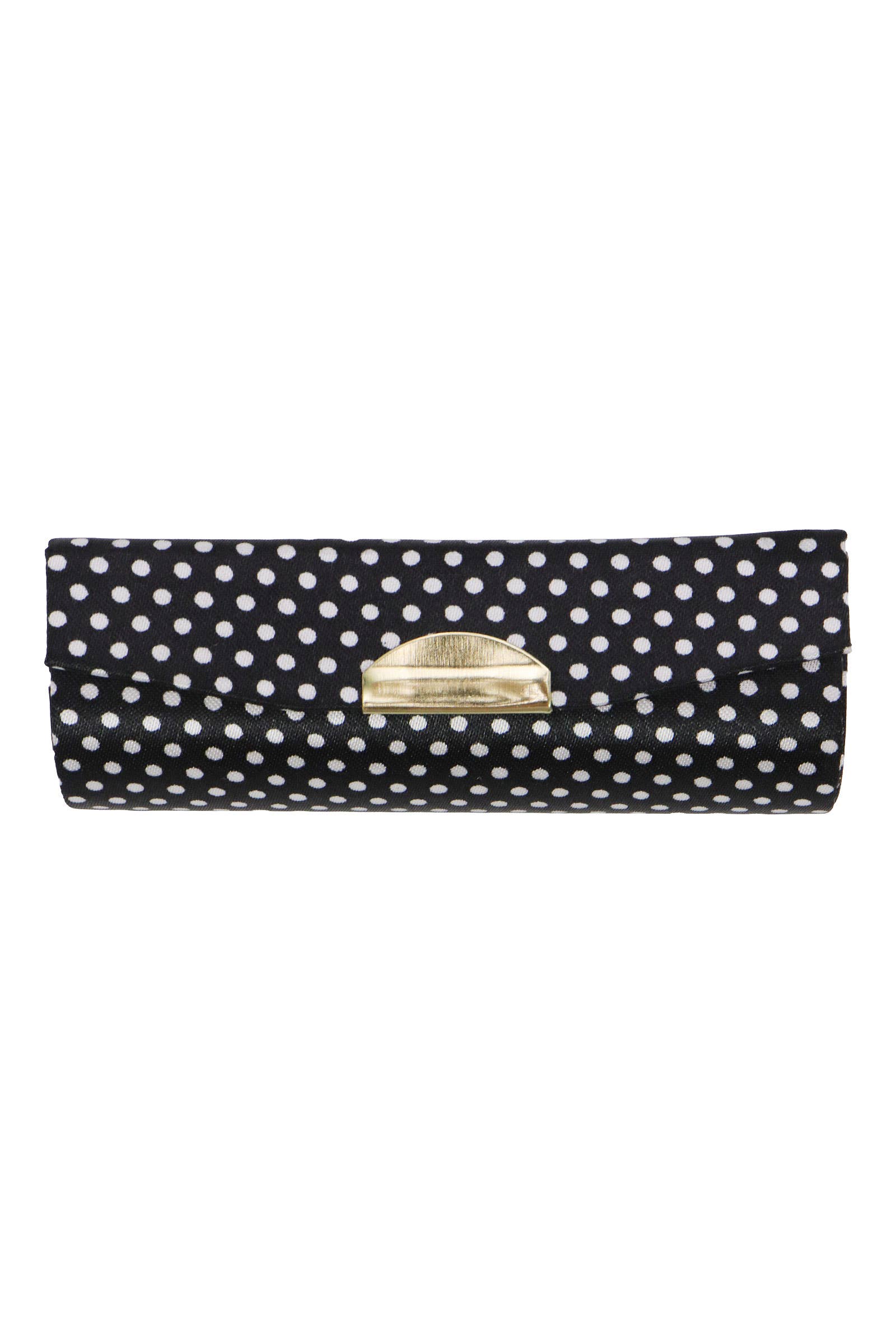 Retro Polka Dot Satin Lipstick Case W/ Mirror