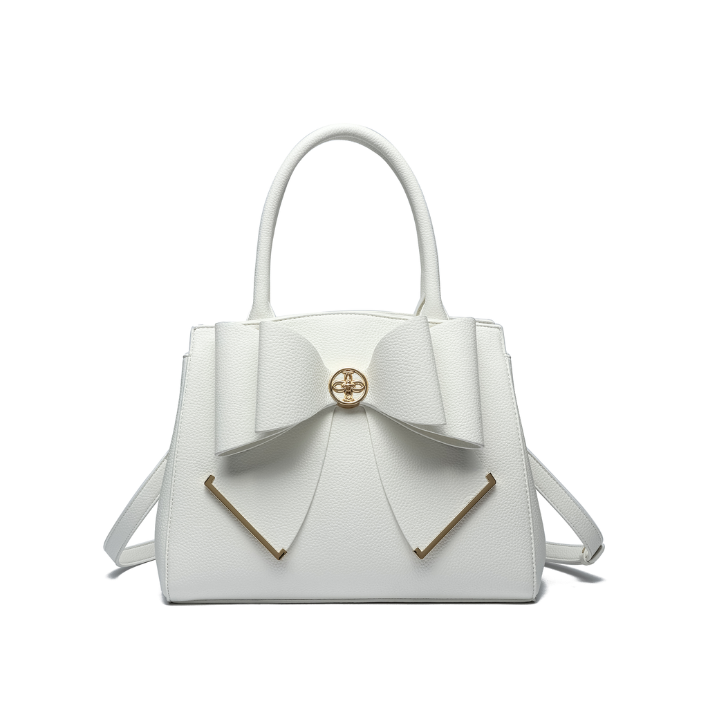 Poppy Bowtie Structured Top Handle Spring Shoulder Bag