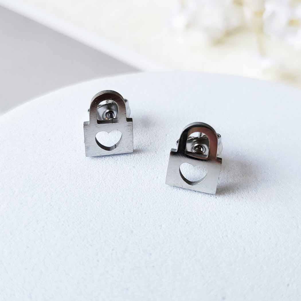 3-pair Stainless Steel Stud Earring Set