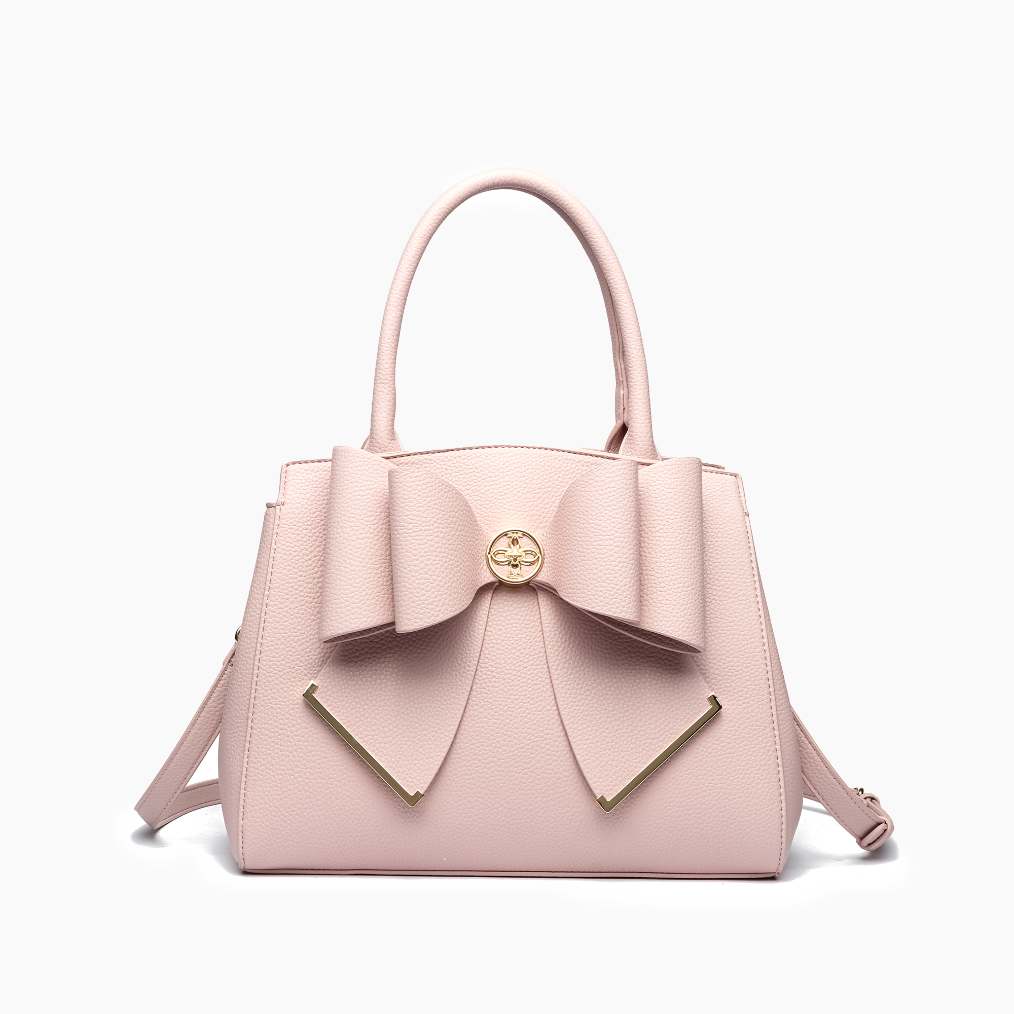 Poppy Bowtie Structured Top Handle Spring Shoulder Bag