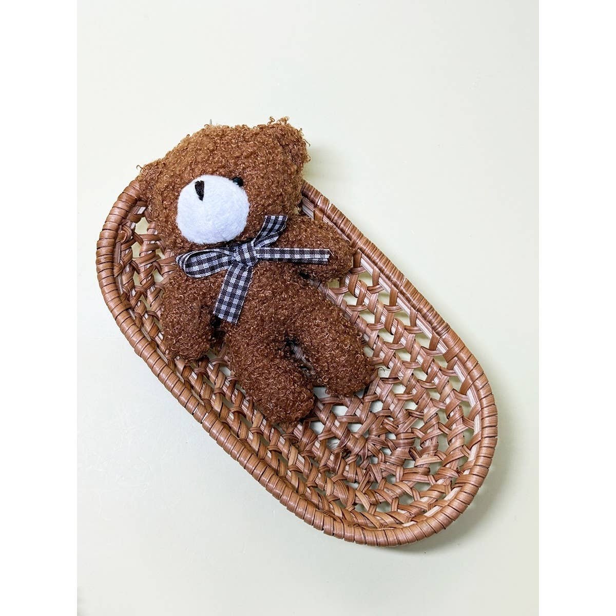 Cute Plush Bear Charm Keychain