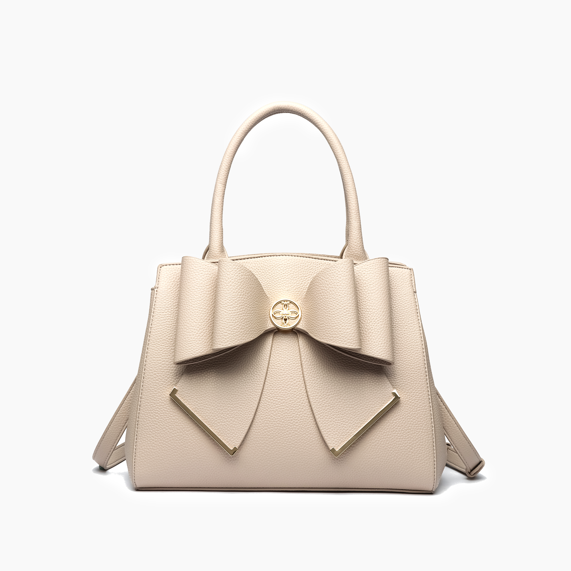 Poppy Bowtie Structured Top Handle Spring Shoulder Bag