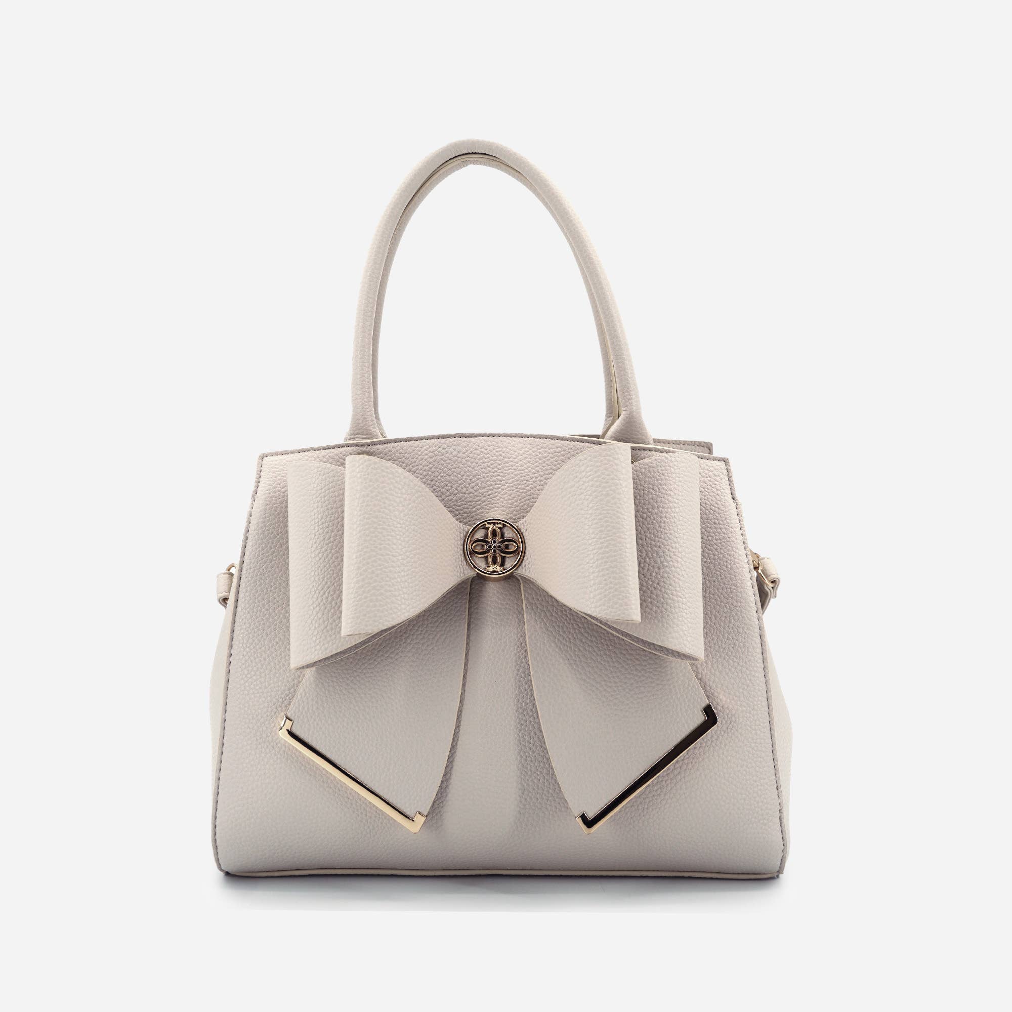 Poppy Bowtie Structured Top Handle Spring Shoulder Bag