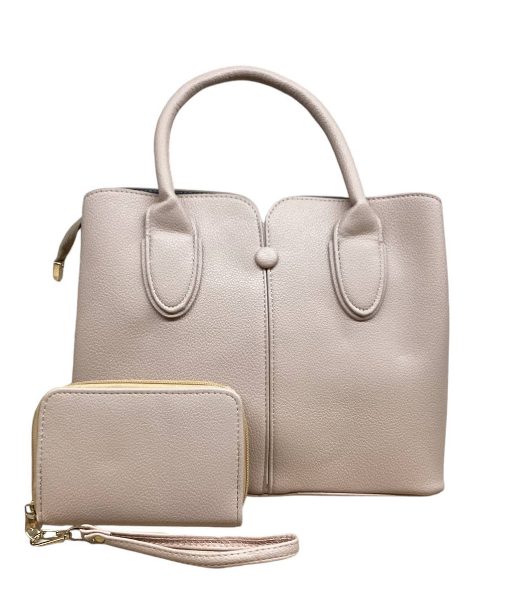 2-Piece Tall Tote Bag Set - Work Purse & Pouch