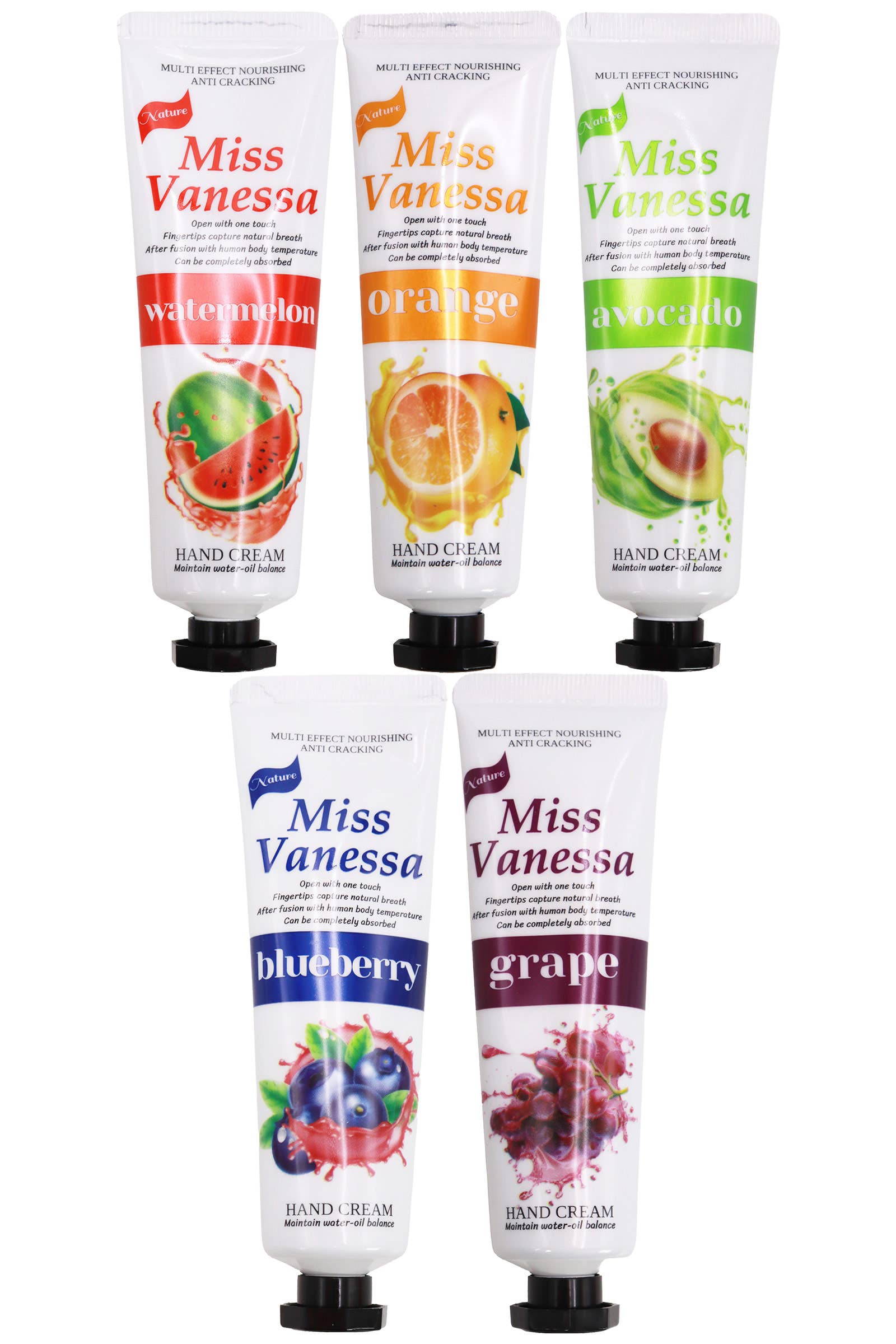 Fruit Squeeze-out Hand Cream - Set Of 5