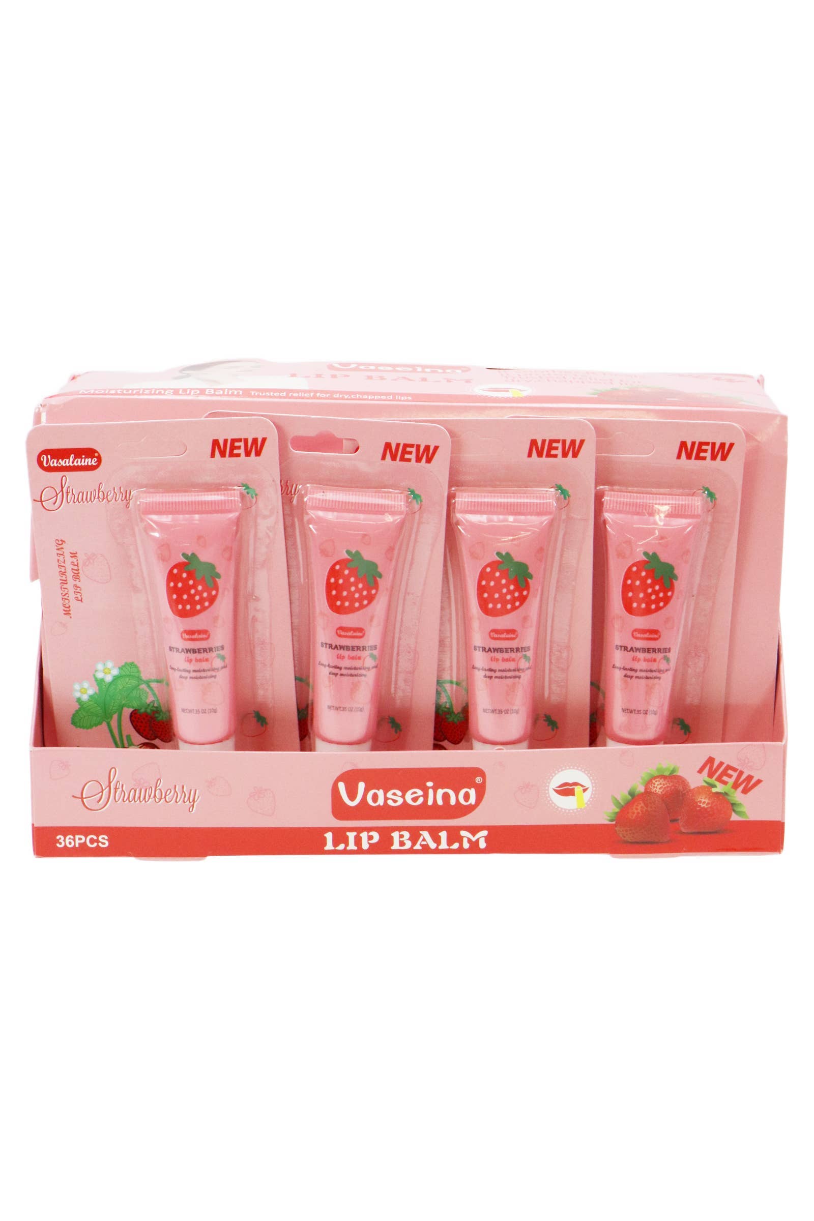 Strawberry Scented Gel Lip Balm Squeeze Tube -