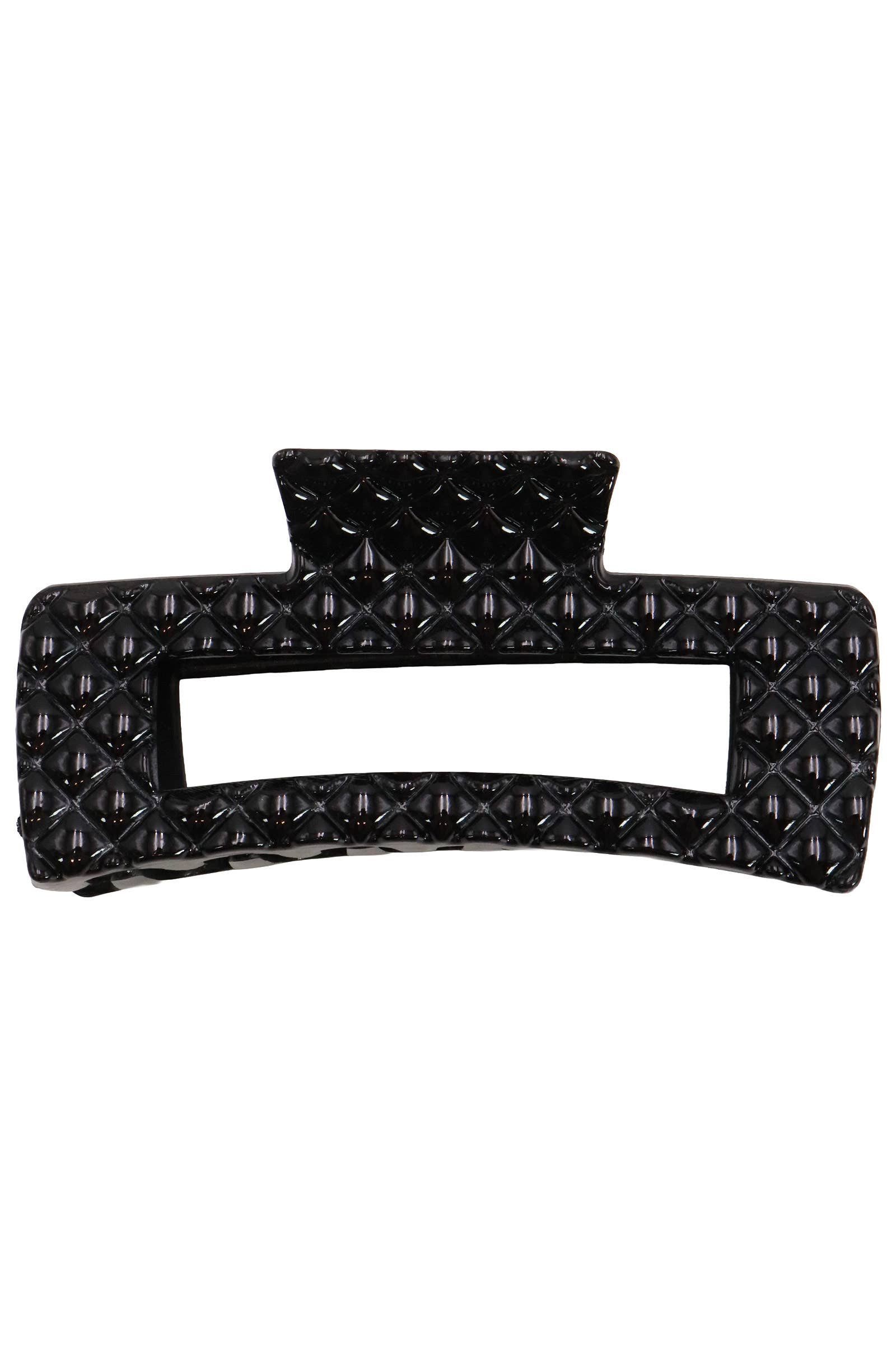 Berry Neutrals Glossy Diamond Emboss Hair Claw