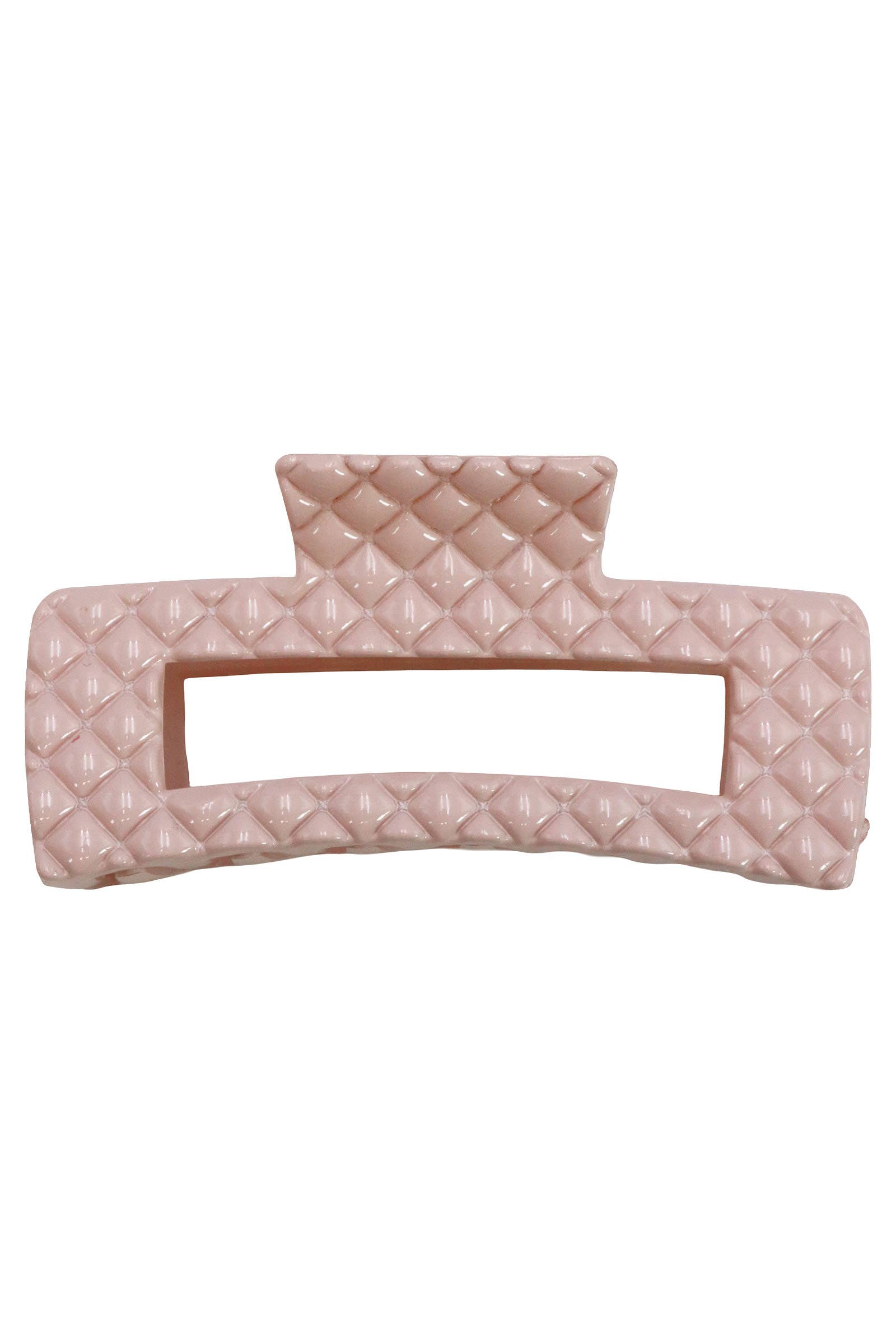 Berry Neutrals Glossy Diamond Emboss Hair Claw